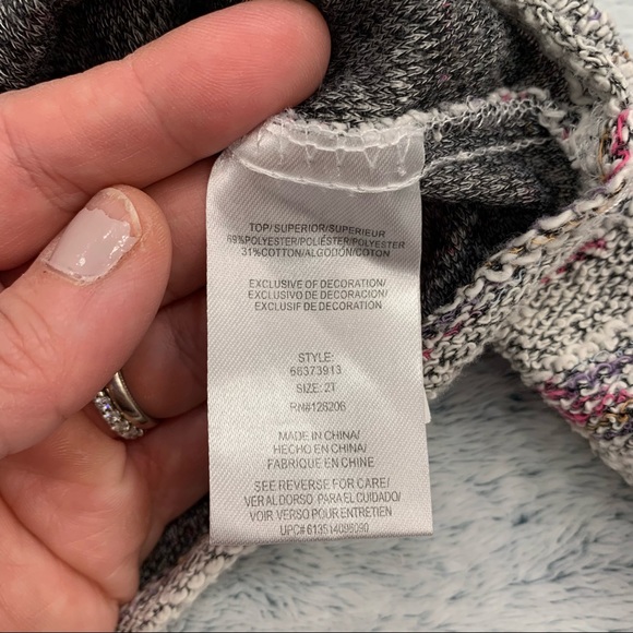 Pippa and Julie 2 Piece Purple Peplum Knit Sweater Set- 2T - Picture 9 of 9